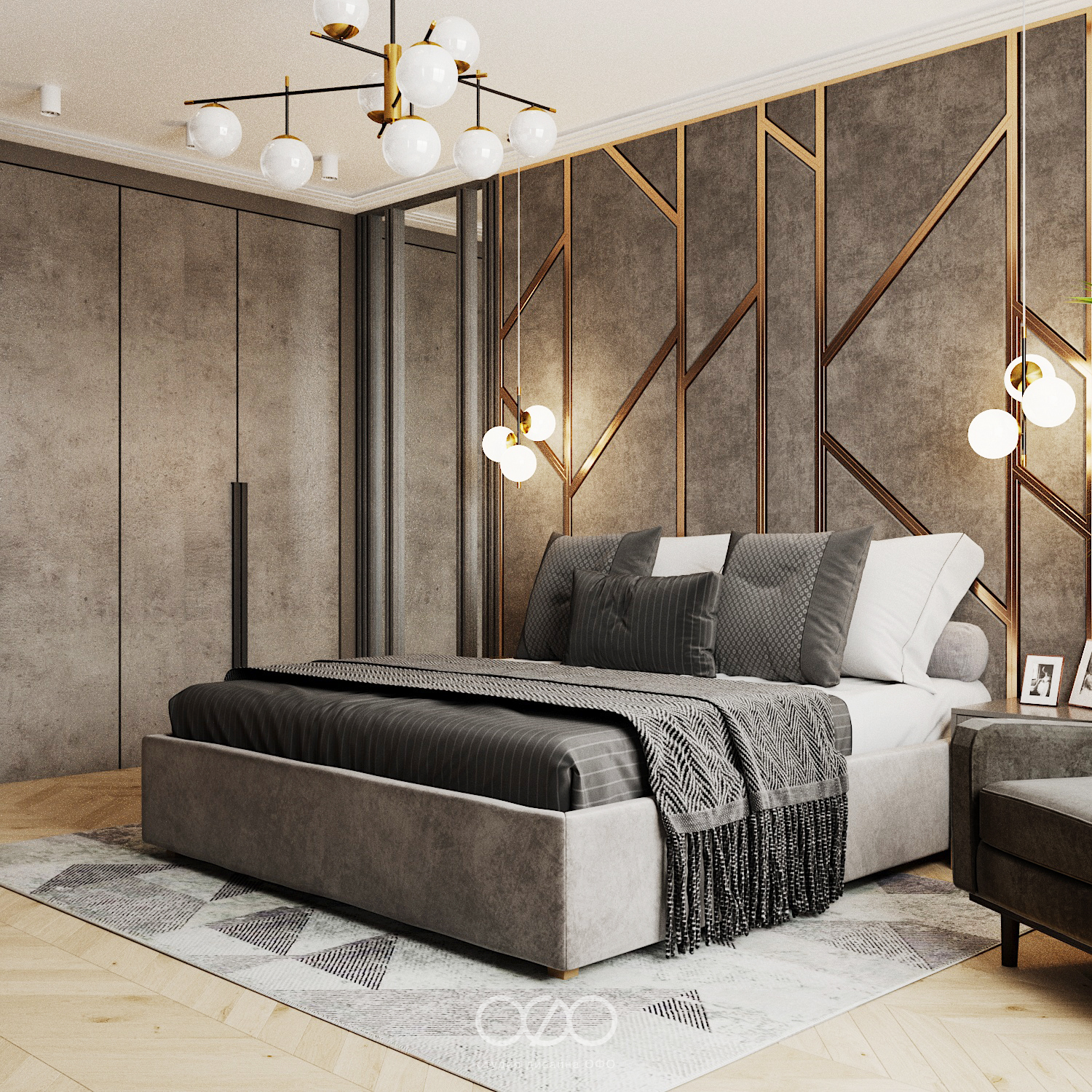 Идеи дизайна спальни 14 кв м